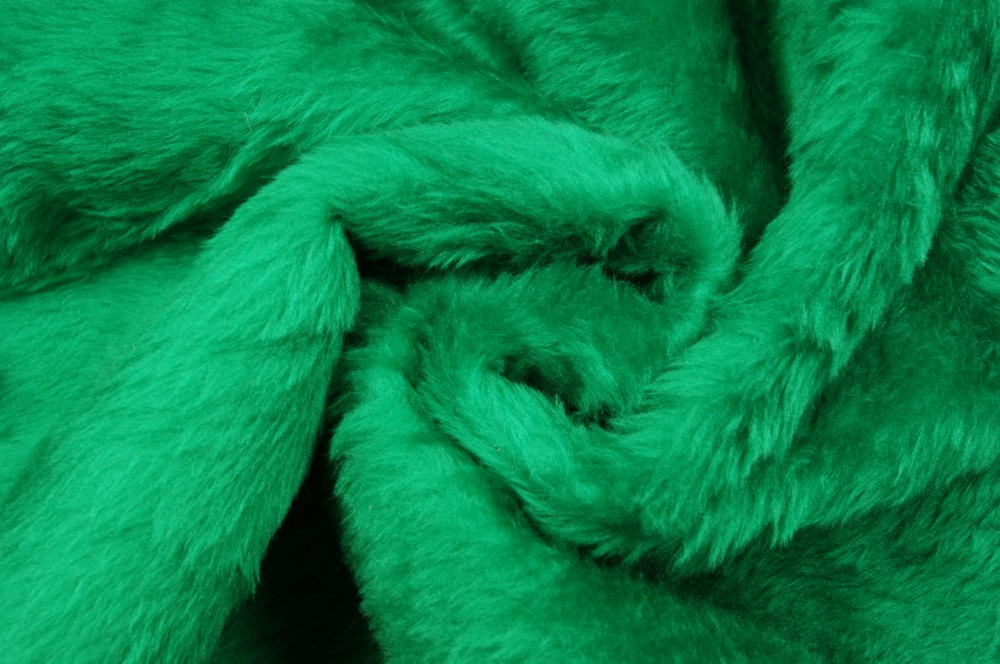 Pluche/teddy groen kort