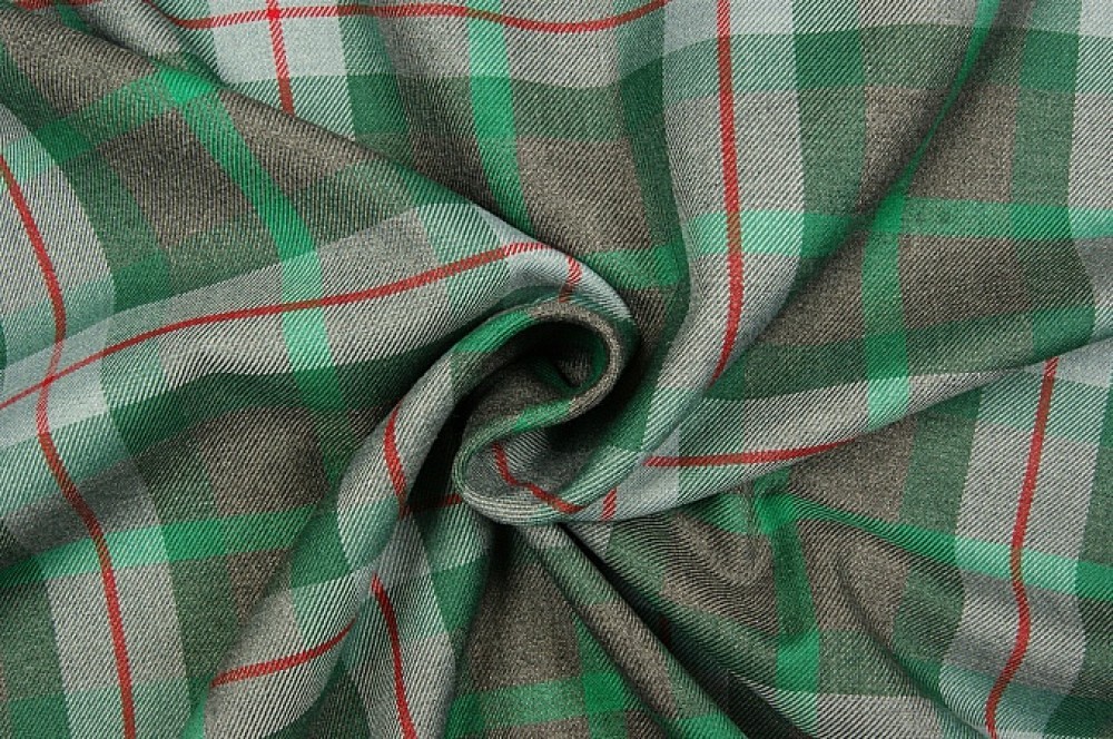 Schotse ruit grijs/groen/rood