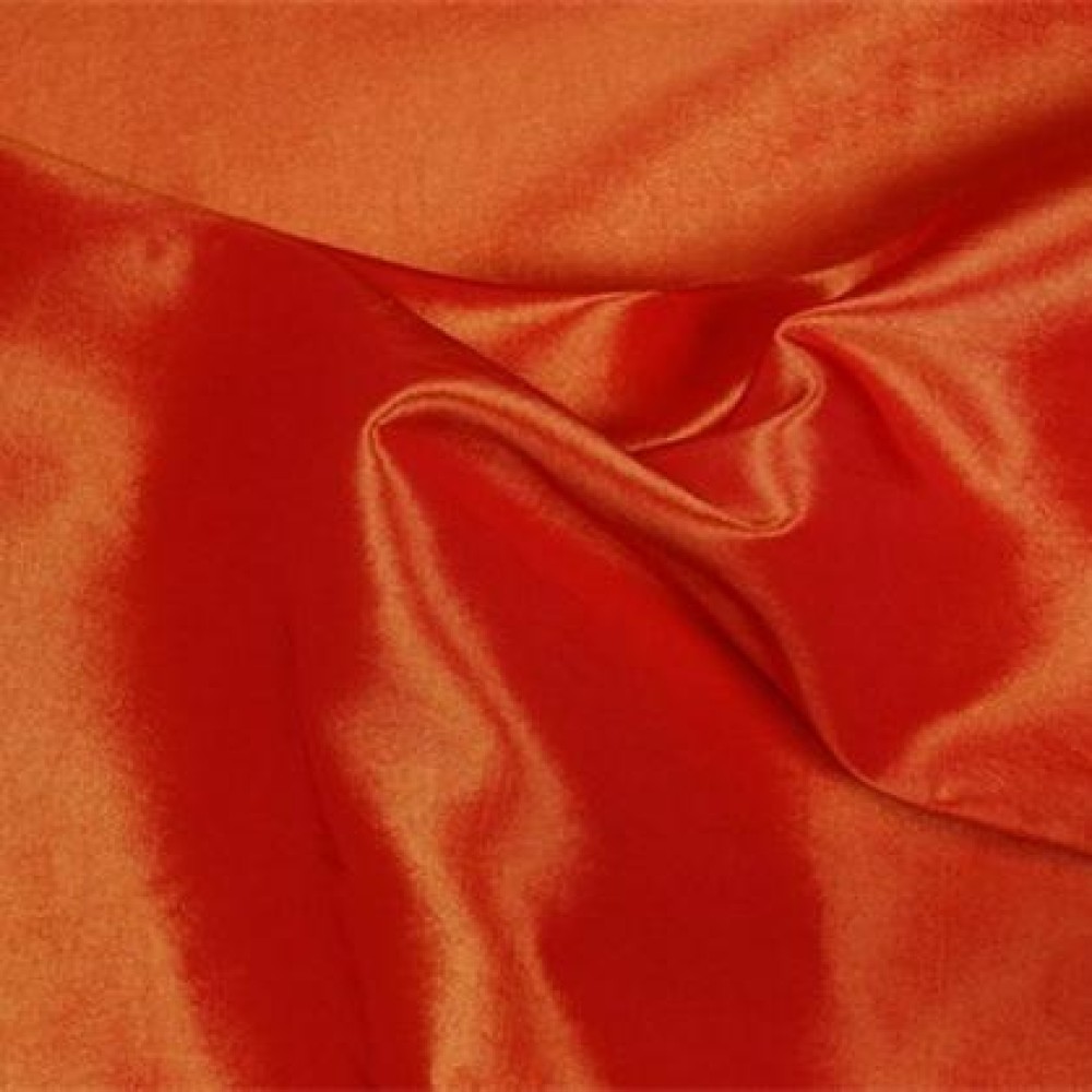 Taft zijde oranje kreuk